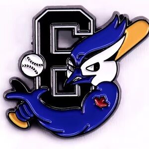 Toronto Blue Jays Enamel Metal Pin, Royal Blue & Black, Baseball